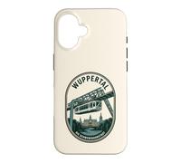 Custodia per iPhone 16 Wuppertal Germania Vintage Travel Emblem Schwebebahn