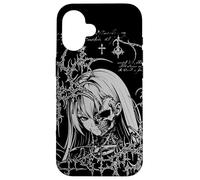 Custodia per iPhone 16 Y2K Grunge Anime Goth Alt Sigilism Japanese Zombie Graphic