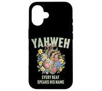 Custodia per iPhone 16 Yahweh Boho floreale umano anatomico cuore ebraico ebraico