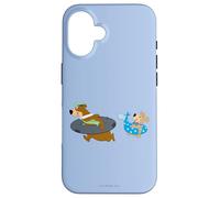 Custodia per iPhone 16 Yogi Bear Yogi and Boo Boo Going Swimming