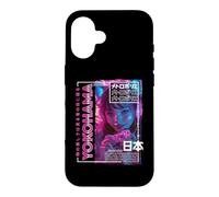 Custodia per iPhone 16 Yokohama City anni '80 Synthwave E-Girl Giappone Yokohama