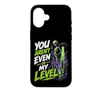 Custodia per iPhone 16 You are 't even on my level divertente alieno UFO Graphic