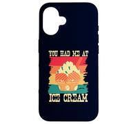 Custodia per iPhone 16 You Had Me At Ice Cream Funny Ice Cream Summer Lovers Retro