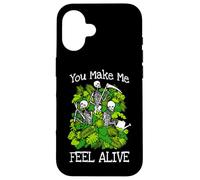 Custodia per iPhone 16 You Make Me Feel Alive Plant Lover Scheletro Giardiniere gotico