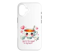 Custodia per iPhone 16 You're The Sugar To My Tea Carini Cuori Kawaii