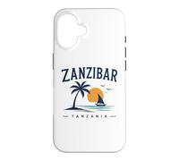 Custodia per iPhone 16 Zanzibar Tanzania Retro Stone Town Island Viaggi Arte africana