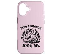 Custodia per iPhone 16 Zero scuse 100 Me Confident Flamingo