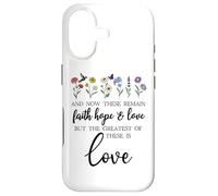 Custodia per iPhone 17 1 Corinthians 13:13 Bible Verse Christian Faith Hope Love
