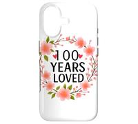 Custodia per iPhone 17 100 Years Loved Floral 100th Birthday Women 100 Years Old