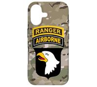 Custodia per iPhone 17 101st Airborne Division Patch con Ranger Tab Multicam Camo