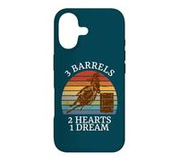 Custodia per iPhone 17 3 Barili 2 Cuori 1 Dream Funny Barrel Racing