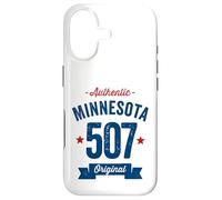 Custodia per iPhone 17 507 Minnesota Codice Area Distressed Autentico Blu Testo
