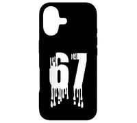 Custodia per iPhone 17 67 Numero gocciolante Stile Bold Minimal Graphic Design