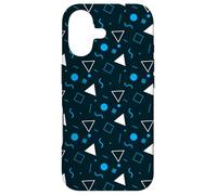 Custodia per iPhone 17 80s Blue Arctic Midnight Triangle Circle Square Pattern
