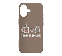 Custodia per iPhone 17 A Baby is Brewing Baby Shower Mom and Dad to Be Mommy Coffee