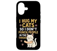 Custodia per iPhone 17 Abbraccio i miei gatti per non dare un pugno alla gola
