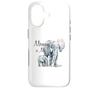 Custodia per iPhone 17 Abito coordinato Mommy and Me Elephant Family Love