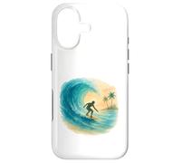 Custodia per iPhone 17 Acquerello Surf Scena Surfer Equitazione Wave & Coastal Vibes