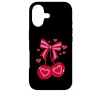 Custodia per iPhone 17 Aesthetic Cherry Reds Bows and Red Hearts