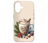 Custodia per iPhone 17 Aesthetic Winter Coffee Latte Graphic For Women Snowy Days