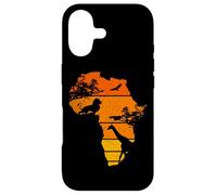 Custodia per iPhone 17 Africa Map African Safari | Giraffa Leone | Tramonto Vintage
