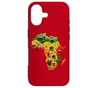 Custodia per iPhone 17 African Animal Map Juneteenth Flag Colors Pride Black Africa