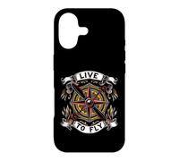 Custodia per iPhone 17 Airplane Pilot Live To Fly Aviation Compass Art