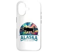 Custodia per iPhone 17 Alaska Terra del Sole di Mezzanotte Aurora Borealis Alce