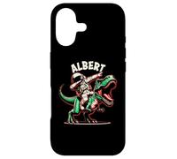 Custodia per iPhone 17 Albert Dabbing Astronauta su un cartone animato dinosauro
