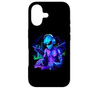 Custodia per iPhone 17 Alien Cyborg DJ Robot Record Techno Musica Cool Aliens