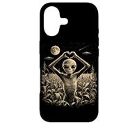 Custodia per iPhone 17 Alien Heart Hand Sign Cute UFO Extraterrestre Love