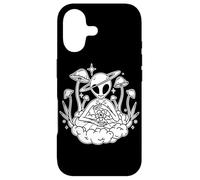 Custodia per iPhone 17 Alien UFO Funghi Universo Spazio Esterno Blackwork