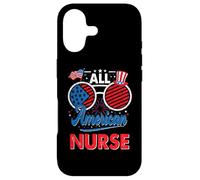 Custodia per iPhone 17 All American Nurse American Flag Sunglasses 4th Of July