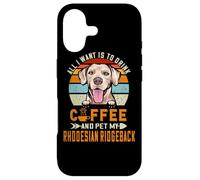 Custodia per iPhone 17 All I Want Is To Drink Coffee & Pet My Rhodesian Ridgeback