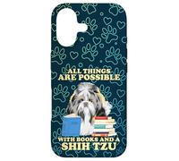 Custodia per iPhone 17 All Things Are Possible With A Shih Tzu Dog And Book Lovers