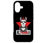 Custodia per iPhone 17 Alpunka Punk Alpaca Lama Punk Rock Rocker Anarchy