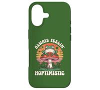 Custodia per iPhone 17 Always Feelin Hoptimistic Funny Frog Retro Vintage Tramonto