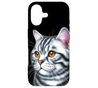 Custodia per iPhone 17 American Shorthair Blue Cat Ritratto