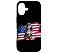 Custodia per iPhone 17 American USA Flag 4th Fourth July Patriotic Cavalier Dog Mom