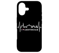 Custodia per iPhone 17 Amsterdam Skyline Paesi Bassi Battito del Cuore Amo Olanda