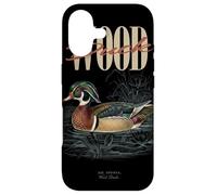 Custodia per iPhone 17 Anatra vintage in legno per osservare gli uccelli, arte della natura e