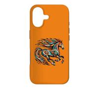 Custodia per iPhone 17 Arancione cavallo nativo americano
