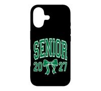 Custodia per iPhone 17 Arco Coquette di classe 2027 per laureati senior verde e bianco