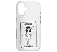 Custodia per iPhone 17 Artistic Drawing Capricorn Loyal as Hell Zodiac