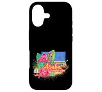Custodia per iPhone 17 Aruba Isola caraibica retrò con souvenir vintage Flamingo