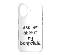 Custodia per iPhone 17 Ask Me About My Banjolele Ukulele Cuore Lettere