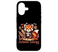 Custodia per iPhone 17 Autumn Energy Red Panda Coffee Fall Design
