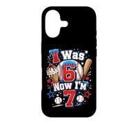 Custodia per iPhone 17 Avevo 6 anni Ora ho 7 anni 7th Birthday Boys Ice Cream Drip Baseball