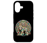 Custodia per iPhone 17 Azteco Dio Tezcatlipoca E Leopardo Con Il Calendario Maya