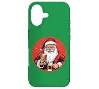 Custodia per iPhone 17 Babbo Natale Bere una birra Old-Fashioned Retro Vintage